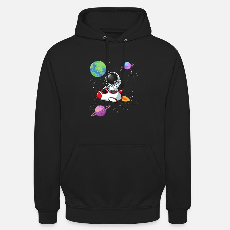 Astronaute Rocket Planet Space Astronomie - Sweat-shirt à capuche unisexe - noir