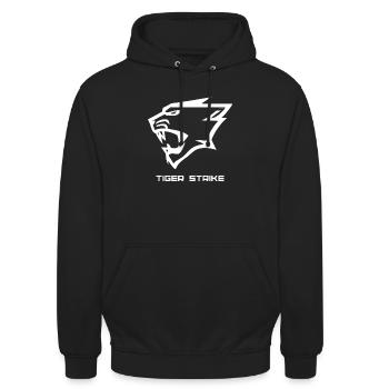TIGER STRIKE - Unisex Hoodie - Schwarz - Vorne - Alina (178cm) & Michal (187cm)