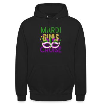 Mardi Gras Cruise 2026 Passende Familienfeier - Unisex Hoodie - Schwarz - Vorne - Alina (178cm) & Michal (187cm)