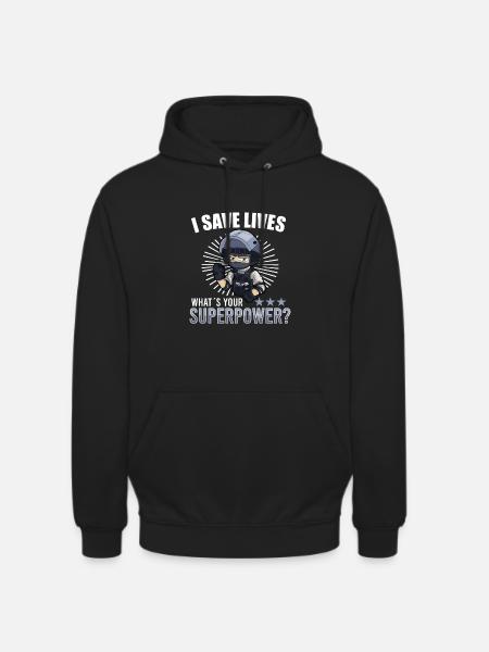Police Cop Officer Police Office - Unisex Hoodie - black