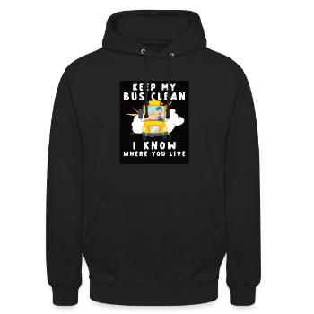 Funny School Bus Driver Appreciation anniversary - Unisex Hoodie - Schwarz - Vorne - Alina (178cm) & Michal (187cm)