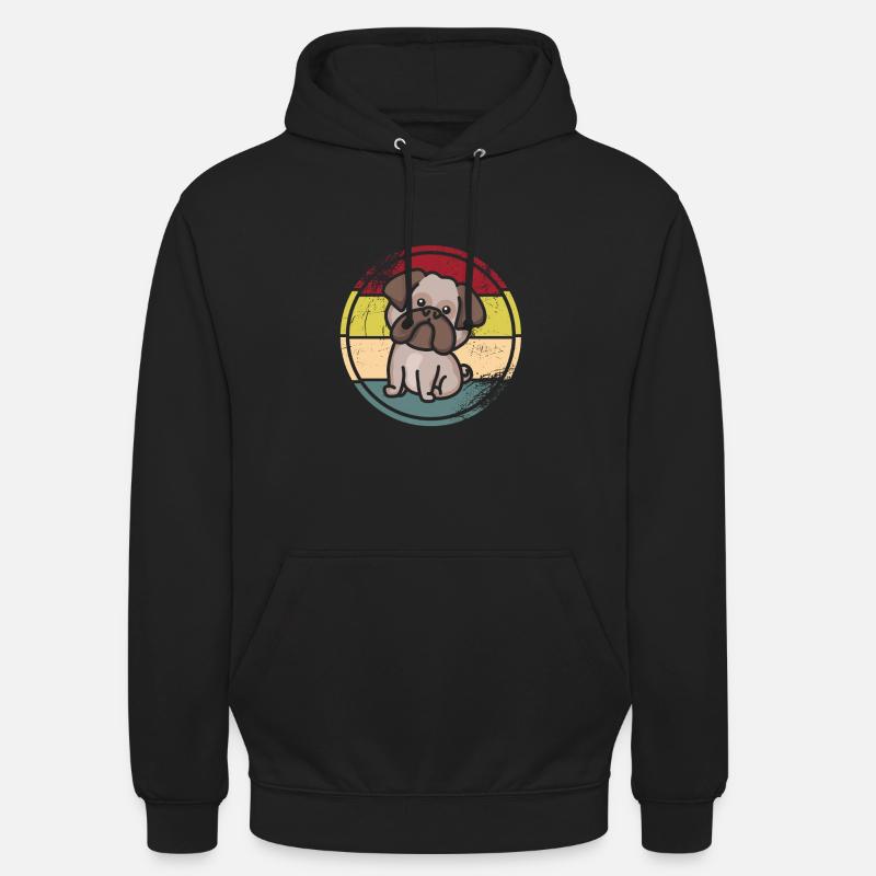 Bouledogue - Sweat-shirt à capuche unisexe - noir