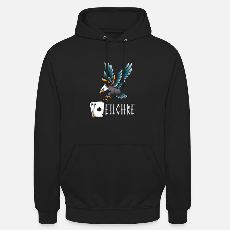 Euchre - Sweat-shirt à capuche unisexe - noir