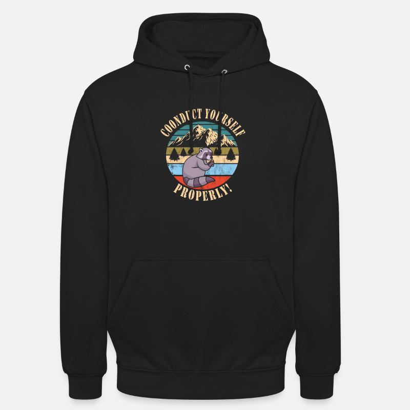 Waschbär - Unisex Hoodie - Schwarz