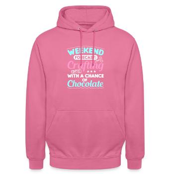 Do handicrafts - Unisex Hoodie - pink - Front - Alina (178cm) & Michal (187cm)