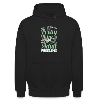 Do handicrafts - Unisex Hoodie - black - Front - Alina (178cm) & Michal (187cm)