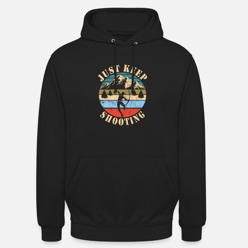 Bogen Jagd - Unisex Hoodie - Schwarz