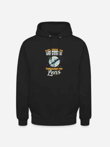 Astrophotography Astronomy Space Camera - Unisex Hoodie - black