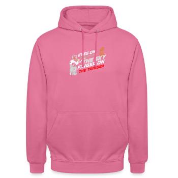 Tontaubenschießen Tontaubenschießen Schießen - Unisex Hoodie - Pink - Vorne - Alina (178cm) & Michal (187cm)