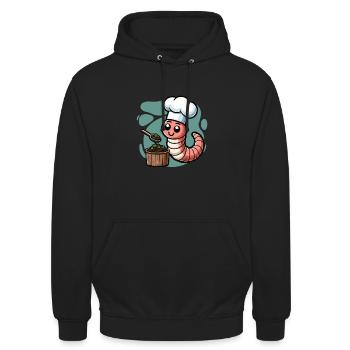 Lombriciculture Jardinage de vers de terre Vermiculture - Sweat-shirt à capuche unisexe - noir - Devant - Alina (178cm) & Michal (187cm)