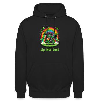 Irish Dancing Ireland Outfit Irish Music - Unisex Hoodie - Schwarz - Vorne - Alina (178cm) & Michal (187cm)