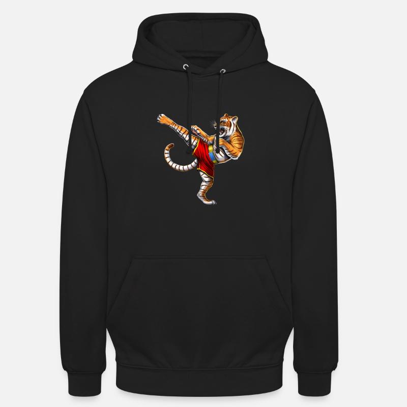 Tiger Muay Thai Combattant - Sweat-shirt à capuche unisexe - noir