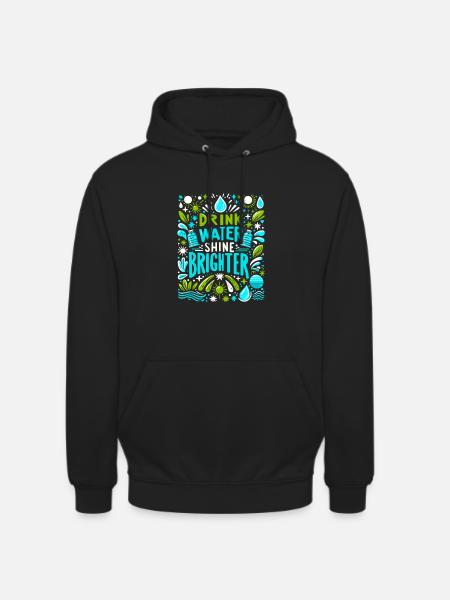 Hydration Drink Water Stay Hydrated - Unisex Hoodie - black