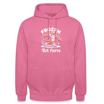 Eislaufen Schlittschuhläufer - Unisex Hoodie - Pink - Vorne - Alina (178cm) & Michal (187cm)