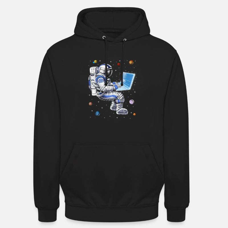 Space Astronaut Programmer - Unisex Hoodie - black