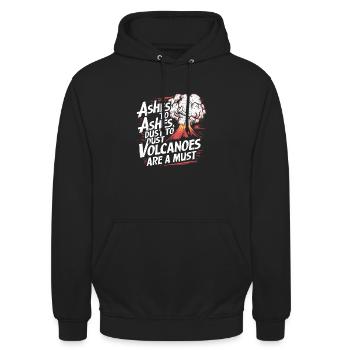 Drôle de volcan lave géologie roche chasse géologue - Sweat-shirt à capuche unisexe - noir - Devant - Alina (178cm) & Michal (187cm)
