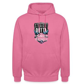 Mysteriöses Verschwindenlassen Im Bermudadreieck - Unisex Hoodie - Pink - Vorne - Alina (178cm) & Michal (187cm)