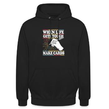 Cardmaker Scrapbooking-kartenherstellungssets Für - Unisex Hoodie - Schwarz - Vorne - Alina (178cm) & Michal (187cm)