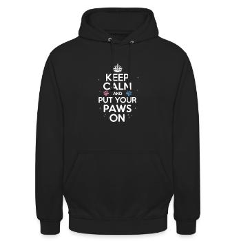 Furry Fandom Enthusiast Cosplay Fun and Fursuiting - Unisex Hoodie - black - Front - Alina (178cm) & Michal (187cm)