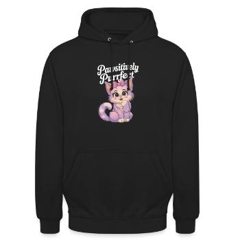 Furry Fandom Enthusiast Cosplay Fun and Fursuiting - Unisex Hoodie - black - Front - Alina (178cm) & Michal (187cm)