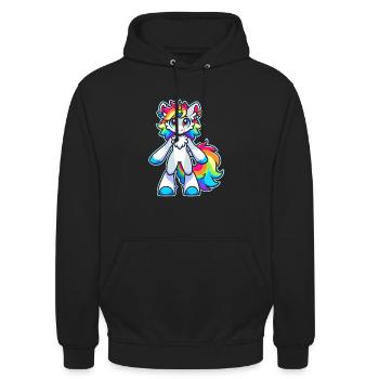 Furry Fandom Enthusiast Cosplay Fun and Fursuiting - Unisex Hoodie - black - Front - Alina (178cm) & Michal (187cm)