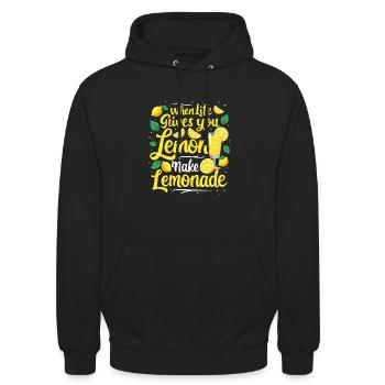 Refreshing Lemonade Vibes: Perfect for Lemonade - Unisex Hoodie - black - Front - Alina (178cm) & Michal (187cm)