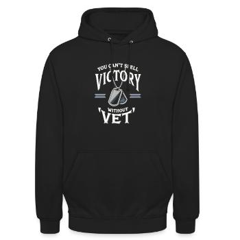 Honor Veterans Day with Patriotism and Military - Unisex Hoodie - black - Front - Alina (178cm) & Michal (187cm)