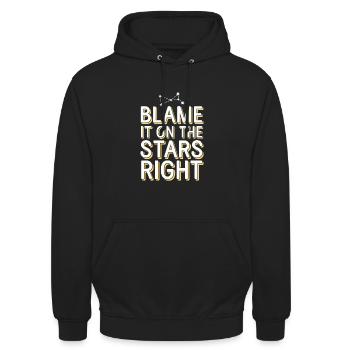 Astrologie-skeptiker: Kritisches Denken - Unisex Hoodie - Schwarz - Vorne - Alina (178cm) & Michal (187cm)