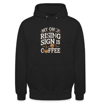 Astrologie-skeptiker: Kritisches Denken - Unisex Hoodie - Schwarz - Vorne - Alina (178cm) & Michal (187cm)