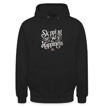 Stone jumping, stone jumping, outdoor hobby stone - Unisex Hoodie - black - Front - Alina (178cm) & Michal (187cm)
