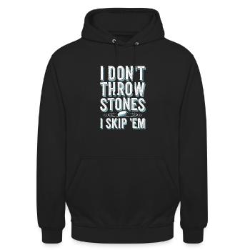 Stone jumping, stone jumping, outdoor hobby stone - Unisex Hoodie - black - Front - Alina (178cm) & Michal (187cm)