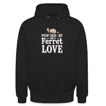 Propriétaire de furet, Amateur de furets, Bonbons - Sweat-shirt à capuche unisexe - noir - Devant - Alina (178cm) & Michal (187cm)
