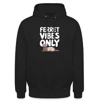 Propriétaire de furet, Amateur de furets, Bonbons - Sweat-shirt à capuche unisexe - noir - Devant - Alina (178cm) & Michal (187cm)