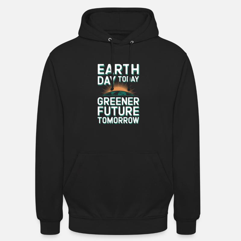 Climate optimism, Earth Day, Sustainability - Unisex Hoodie - black