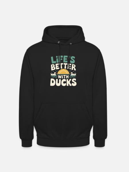 pet duck owners, duck lovers, - Unisex Hoodie - black