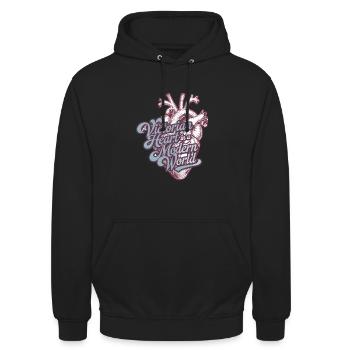 Passionnés d’histoire de l’époque victorienne, - Sweat-shirt à capuche unisexe - noir - Devant - Alina (178cm) & Michal (187cm)