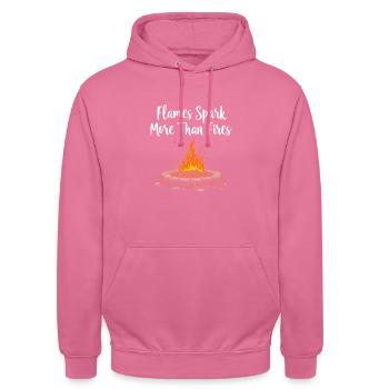 Fire Pits Backyard Gatherings In - Unisex Hoodie - pink - Front - Alina (178cm) & Michal (187cm)