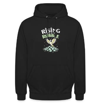 Trennungsermächtigung, Selbstliebe, Neuanfänge - Unisex Hoodie - Schwarz - Vorne - Alina (178cm) & Michal (187cm)