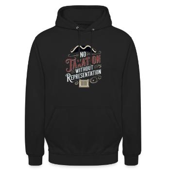Boston Tea 1773 American Revolution Historic - Unisex Hoodie - Schwarz - Vorne - Alina (178cm) & Michal (187cm)