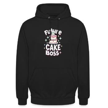 Junior Baking Candidate Young Chef Baking - Unisex Hoodie - black - Front - Alina (178cm) & Michal (187cm)