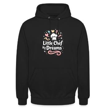 Junior Baking Candidate Young Chef Baking - Unisex Hoodie - black - Front - Alina (178cm) & Michal (187cm)
