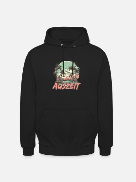 Auszeit Urlaub Strand - Unisex Hoodie - Schwarz