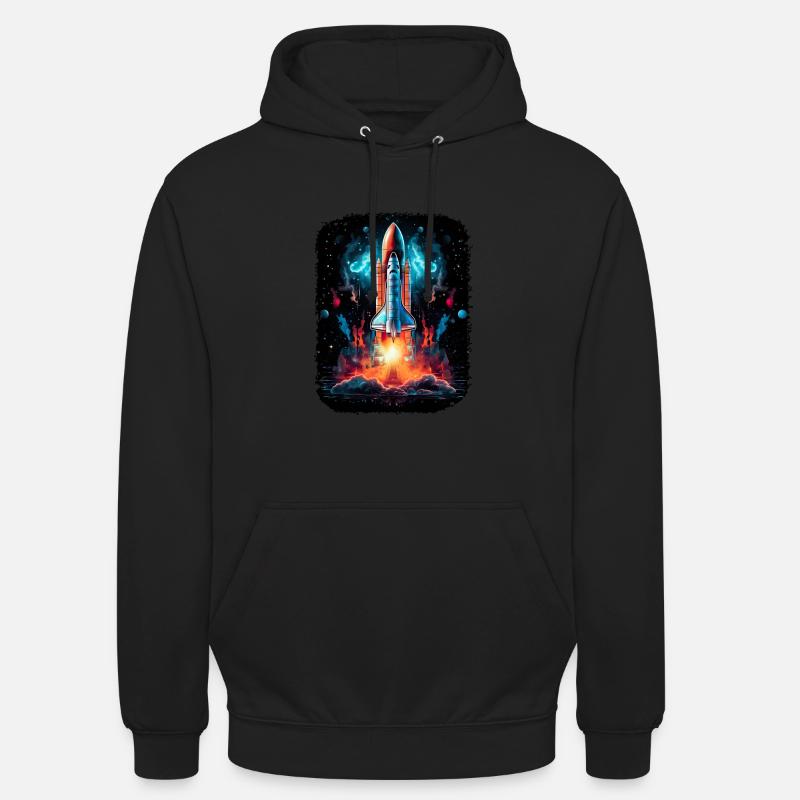Raumschiff-Start Raketenschiff - Unisex Hoodie - Schwarz