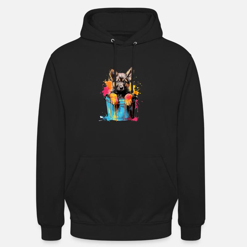 Deutscher Schäferhund Hund Hunderasse - Unisex Hoodie - Schwarz