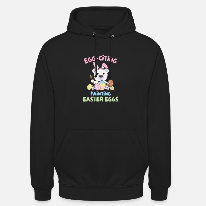 cute polar bears at Easter with Easter eggs polar bear Unisex Hoodie