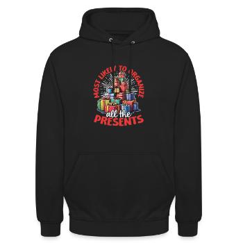 Der Höchstwahrscheinlich Alle Geschenke - Unisex Hoodie - Schwarz - Vorne - Alina (178cm) & Michal (187cm)