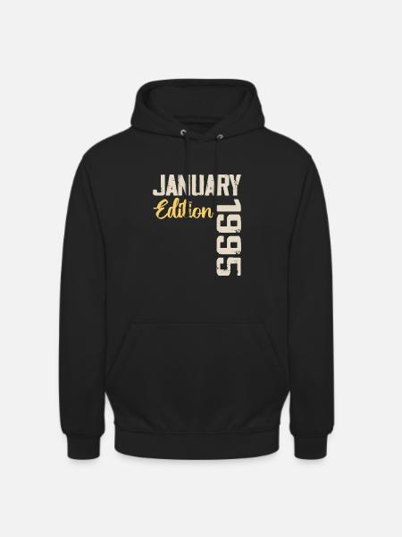 Birthday gift born in January 1995 - 1995 - Unisex Hoodie - black