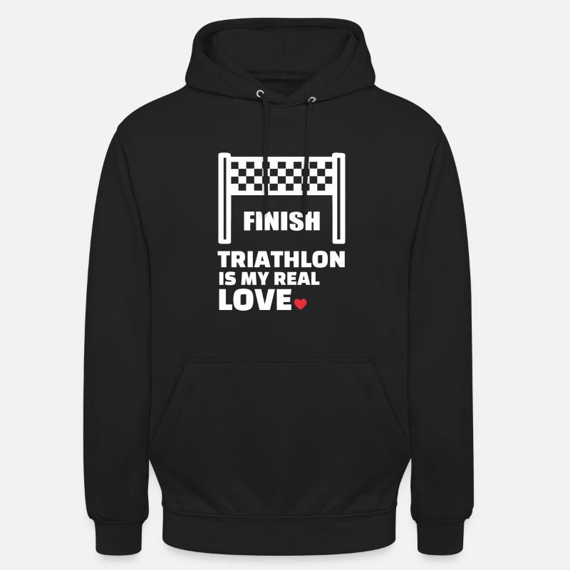 J’adore le triathlon - Sweat-shirt à capuche unisexe - noir