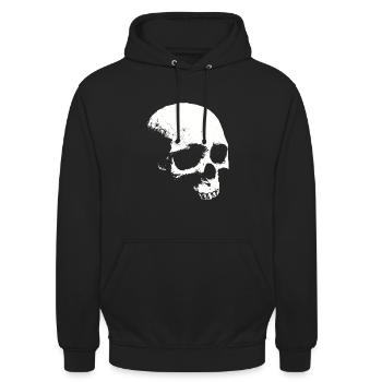 SKULL - Sweat-shirt à capuche unisexe - noir - Devant - Alina (178cm) & Michal (187cm)