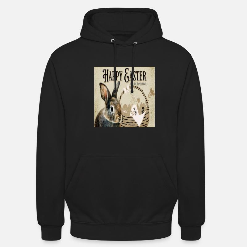 Joyeuses Pâques - Sweat-shirt à capuche unisexe - noir